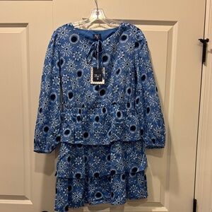 Roller Rabbit x Target Blue Floral Tiered Dress